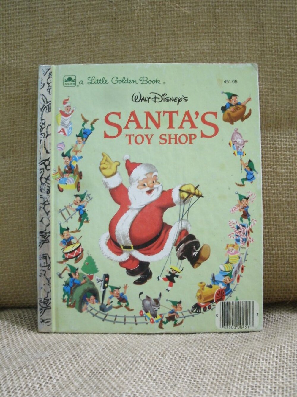 Vintage Walt Disney Santa's Toy Shop Little Golden Book